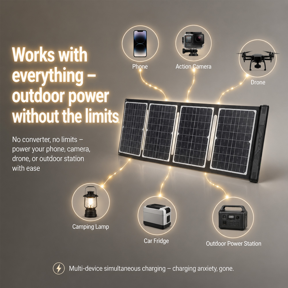 Panneau solaire pliable de 40  - Drone Solar Charger avis et prix
